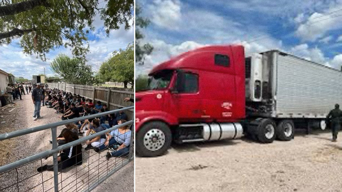 Rescatan a 84 migrantes en un camión cerca de la frontera entre EE.UU. y México