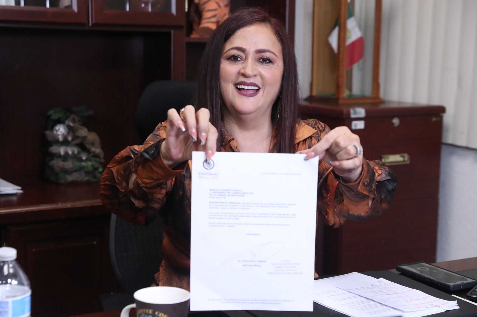 Renuncia la diputada Susana Prieto al Grupo Parlamentario de Morena; se declara sin partido