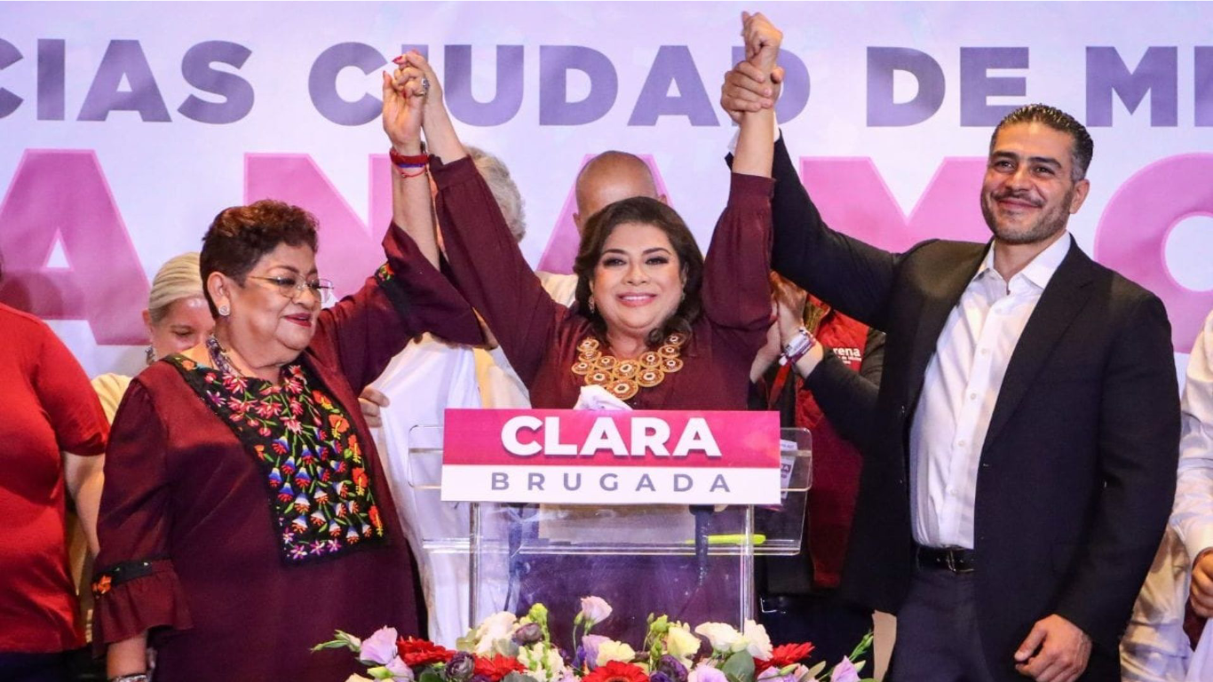 Clara Brugada virtual ganadora de la Jefatura de Gobierno de CDMX