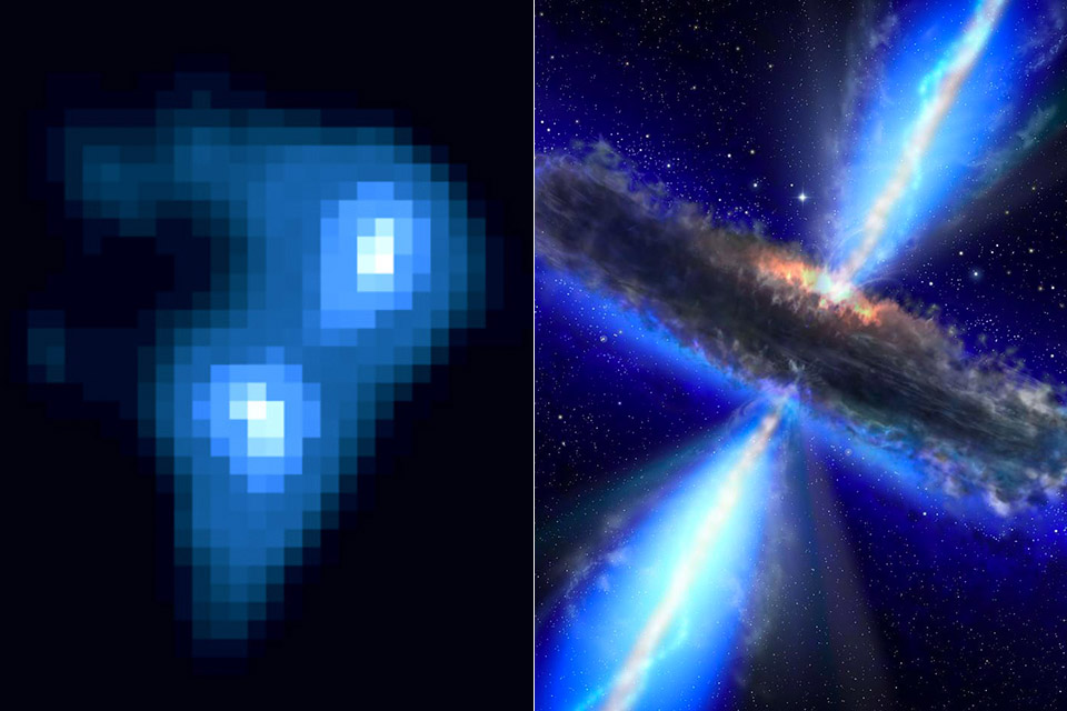 La mayor masa de agua jamás detectada en el universo rodea un agujero negro supermasivo
