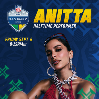 Anitta Encabezará el Show de Medio Tiempo en el Histórico Primer Partido de la NFL en Sudamérica