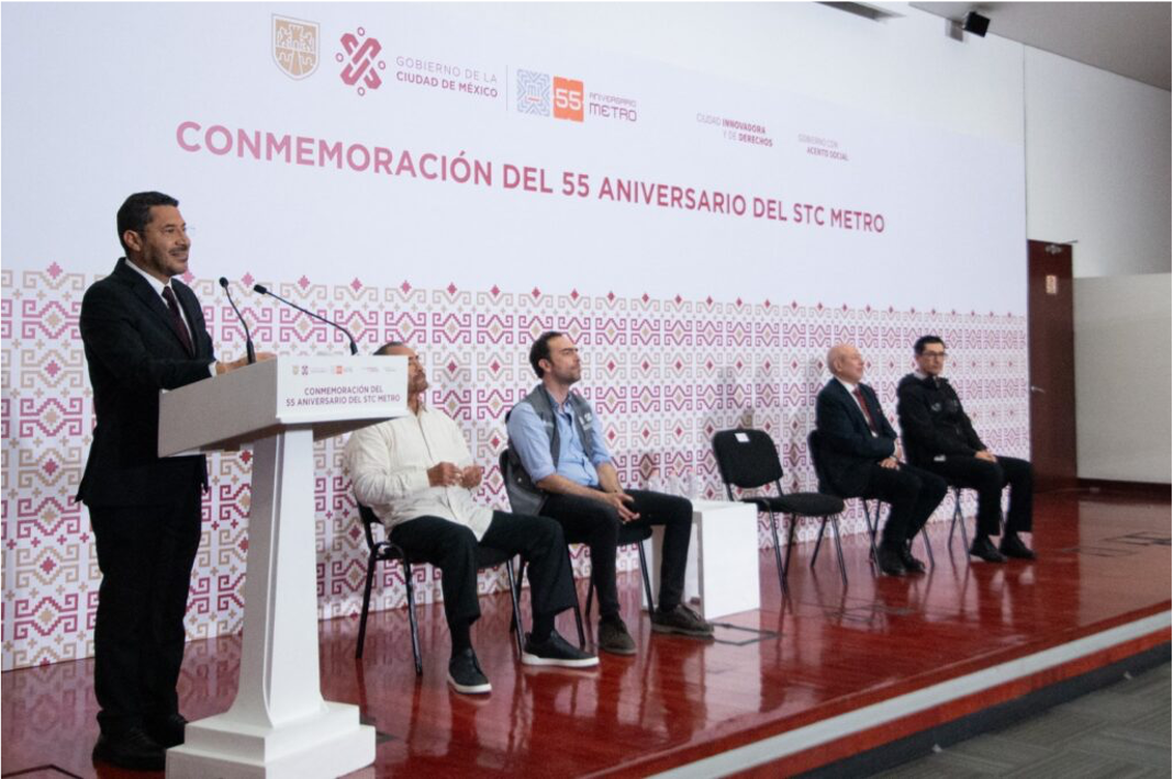 Martí Batres celebra 55 años del Metro y anuncia la conclusión de obras en la Línea B